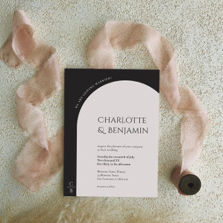 Invitation Monogramme minimaliste d'arc moderne