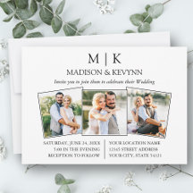 Monogramme minimaliste moderne 3 Mariage photo