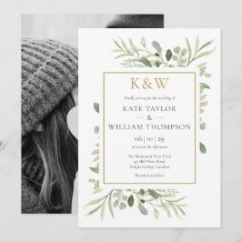 Invitation Monogramme or Mariage photo