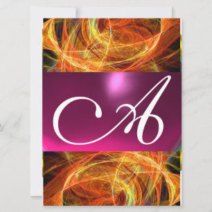 Invitation MONOGRAMME PHOTON FOU noir rose