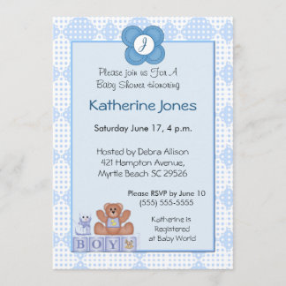 Invitation Monogramme pour les garçons