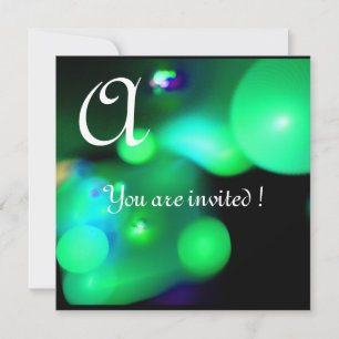 Invitation MONOGRAMME QUANTUM vert noir