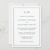 Monographie verte de forêt simple Mariage élégant