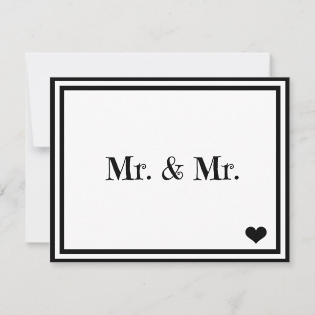 Invitation Monsieur & Monsieur (Devant)