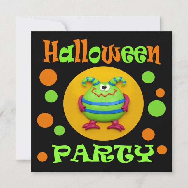 Invitation Monster Halloween (Devant)