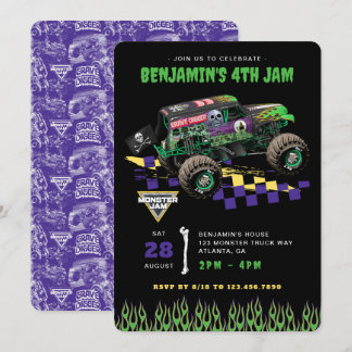 Invitation Monster Jam - Grave Digger Birthday