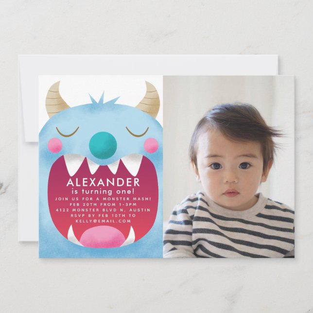 Invitation Monster Mash fête d'anniversaire Photo (Devant)