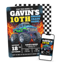 Monster Truck Cool Bleu 10e anniversaire Personnal