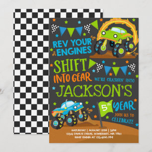 Invitation Monster Truck Monster Truck Anniversair