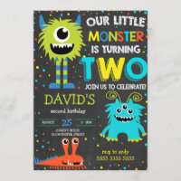 Monstre Garçon 2e Anniversaire Petite Marque Monst