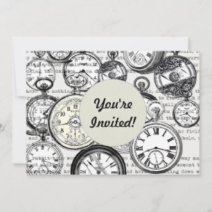 Invitation Montage de Montre de Goût Victorien Alice au Pays 