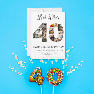 Invitation montage photo pour 40 ans regarde qui a 40 ans