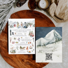 Invitation Montagne d'hiver | Ski Bachelorette Party