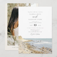 MONTAUK Beach New York Watercolor Mariage Invitati