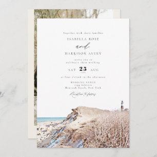 Invitation MONTAUK Beach New York Watercolor Mariage Invitati