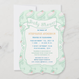 Invitation Monte bébé moderne Genre Neutre Bébé Buggy Douche