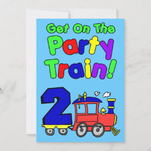 Invitation Montez Dans Le Train De La Fête 2 Ans