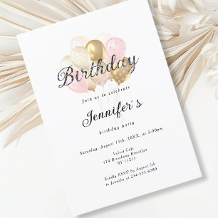 Invitation Montgolfière moderne