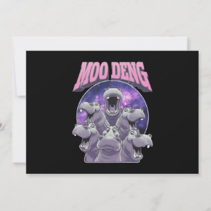 INVITATION MOO-DENG LE BÉBÉ HIPPO NAIN CÉLÈBRE MOODENG