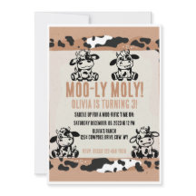 Moo-ly Moly Funny Laitier Vache Vache Veau