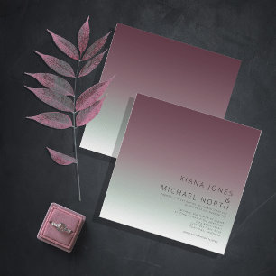 Invitation Mood Gradient Mariage Bourgogne Mist ID741