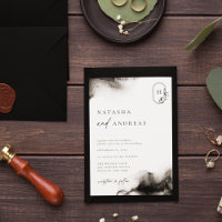 Moody Black Watercolor Mariage