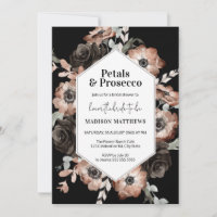 Moody Boho Petals & Prosecco Fête des mariées noir
