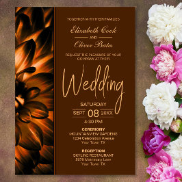 Invitation Moody Copper Floral Mariage