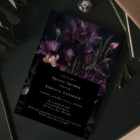 Moody foncé violet Fête des mariées de fleurs goth