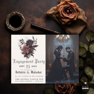Invitation Moody Goth Rosewood