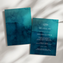 Invitation Moody Ocean Aquarelle Nous Continuons À Vow Renouv