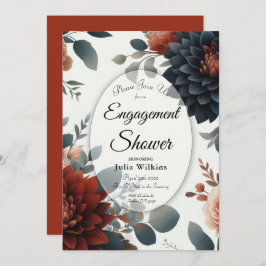 Invitation Moody Rustic Automne Florals Fiançailles Douche