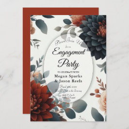 Invitation Moody Rustic Fall Florals Engagement Party