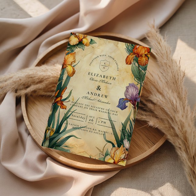 Invitation Moody Tropical Floral Wedding (Créateur téléchargé)