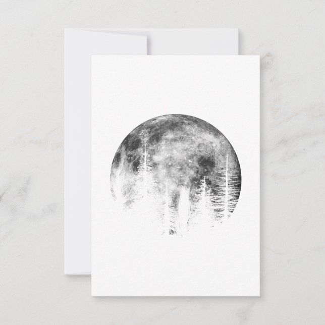 Invitation Moon over the forest (Devant)