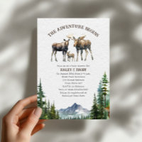 Moose Woodland Adventure Baby shower neutre
