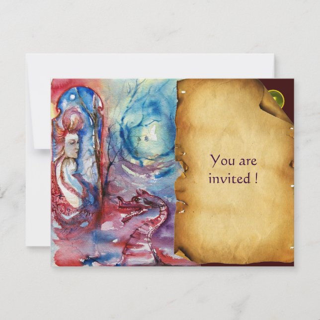 Invitation MORGANA , gemme de parchemin (Devant)