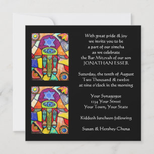 Invitation Morning Invit (carré) Vintage Tapastry Hamsa