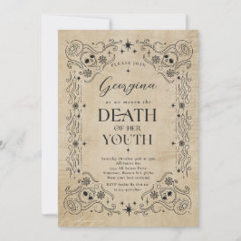 Invitation Mort à ma jeunesse Halloween RIP Jour de la jeunes