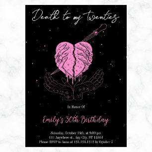 Invitation Mort à mes 20 ans Halloween Chaque année Anniversa