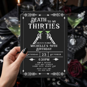 Invitation Mort à Mes 30 Ans Anniversaire Gothique Tendance 4