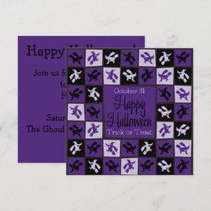 Invitation Mosaïque Halloween Witch