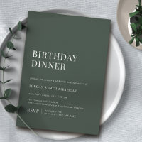 Moss verte de la forêt | Dîner minimaliste d'anniv