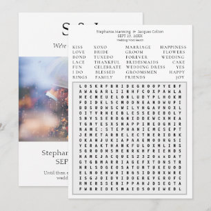 Invitation Mot Mariage photo moderne Recherche Enregistrer la