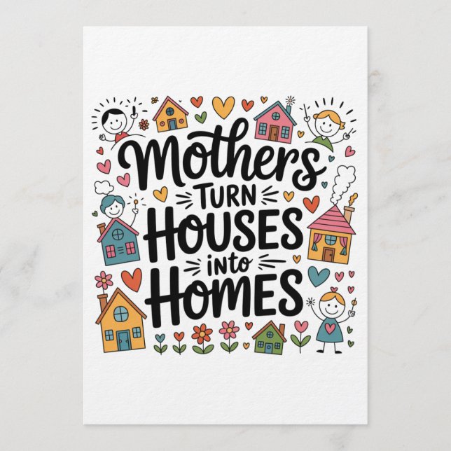 Invitation Mothers Turn Houses Into Homes (Devant)