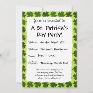 Invitation Motif à quatre feuilles