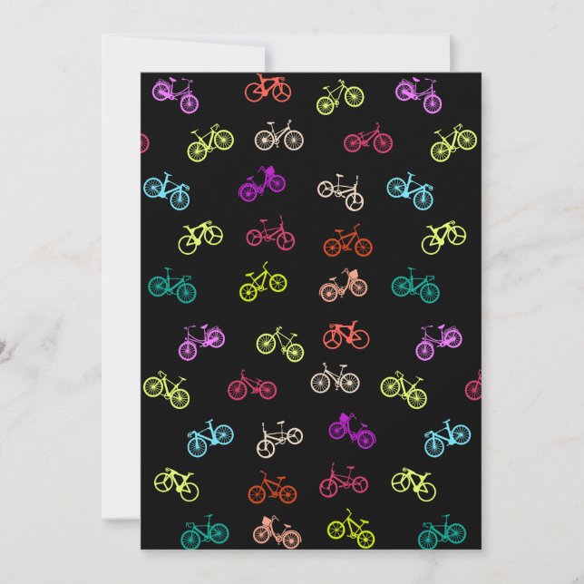 Invitation Motif à vélo (Devant)