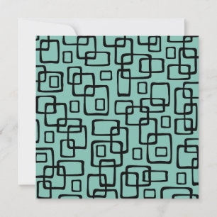 Invitation Motif Abstrait moderne rétro du milieu du siècle