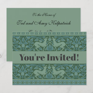 Invitation Motif animalier Art Déco Nouveau Chien Nature