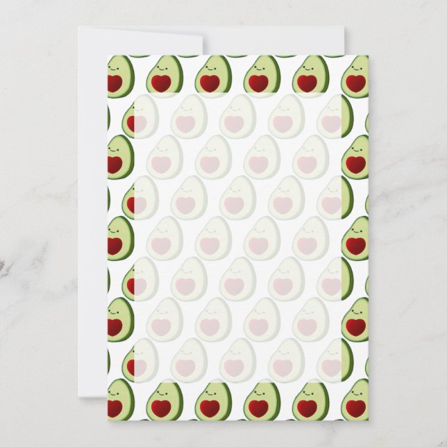 Invitation Motif Arrière - plan Avocado mignon (Devant)